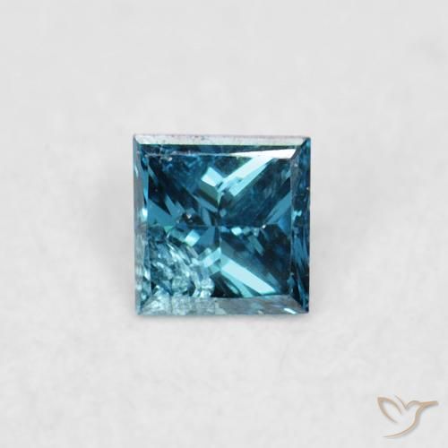 0.05ct 天然 蓝色 钻石, 正方形, VS-SI