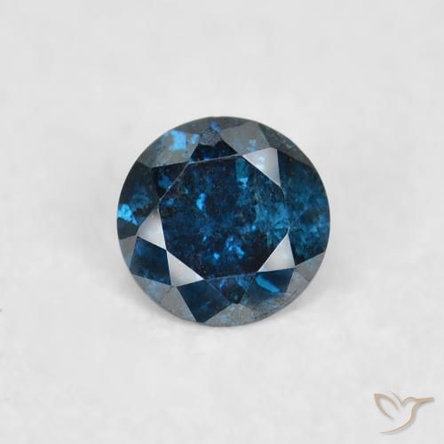 0.06ct 天然 蓝色 钻石, 圆形的, VS-SI