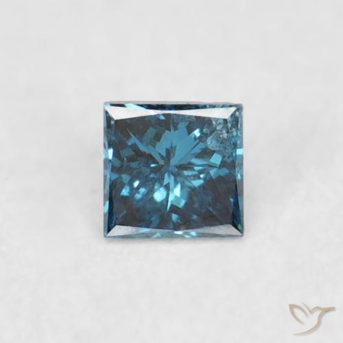 0.05ct 天然 蓝色 钻石, 正方形, VS-SI