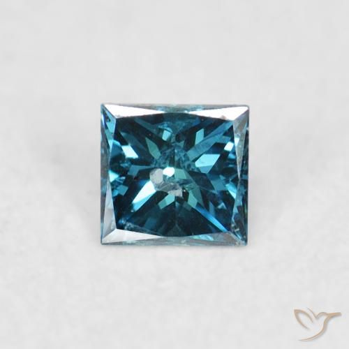 0.06ct 天然 蓝色 钻石, 正方形, VS-SI
