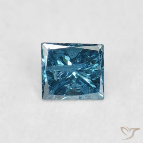0.06ct 天然 蓝色 钻石, 正方形, VS-SI