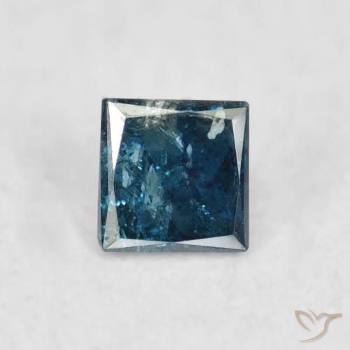 0.07ct 天然 蓝色 钻石, 正方形, VS-SI