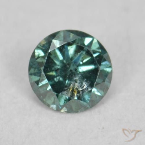0.06ct 天然 绿色 钻石, 圆形的, VS-SI