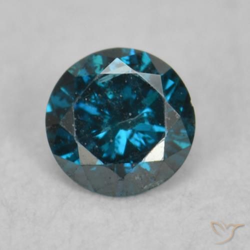 0.07ct 天然 蓝色 钻石, 圆形的, VS-SI