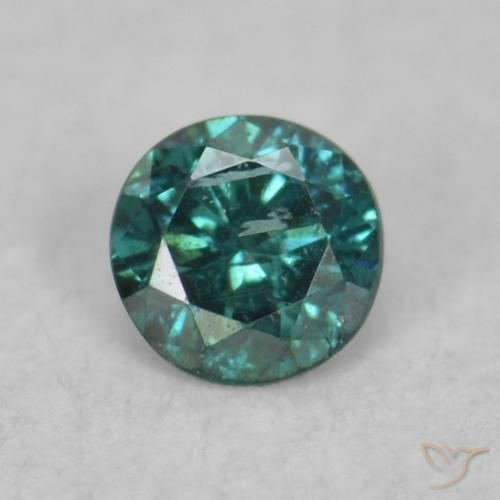 0.06ct 天然 绿色 钻石, 圆形的, VS-SI