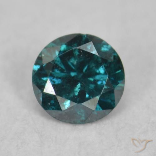 0.07ct 天然 蓝色 钻石, 圆形的, VS-SI