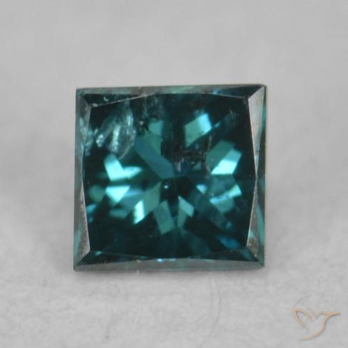 0.07ct 天然 绿色 钻石, 正方形, VS-SI