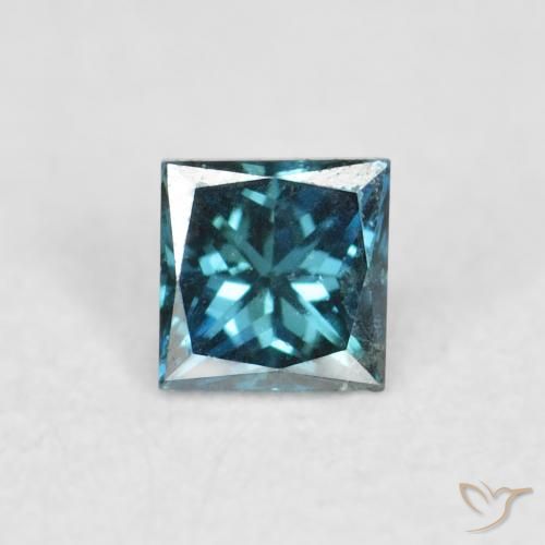 0.08ct 天然 蓝色 钻石, 正方形, VS-SI