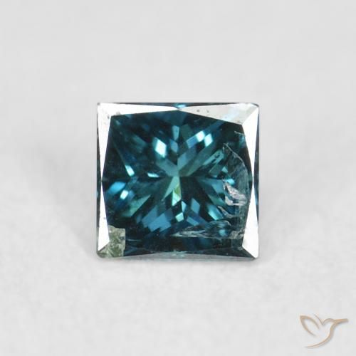 0.09ct 天然 蓝色 钻石, 正方形, SI
