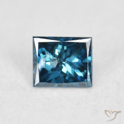 0.08ct 天然 蓝色 钻石, 正方形, VS-SI