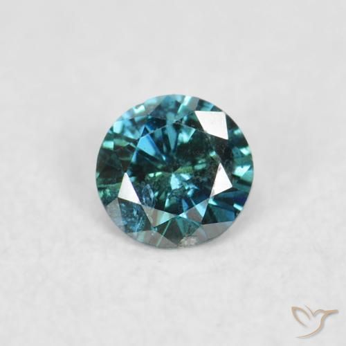0.05ct 天然 绿色 钻石, 圆形的, VS-SI