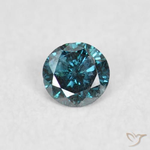 0.05ct 天然 蓝色 钻石, 圆形的, VS-SI
