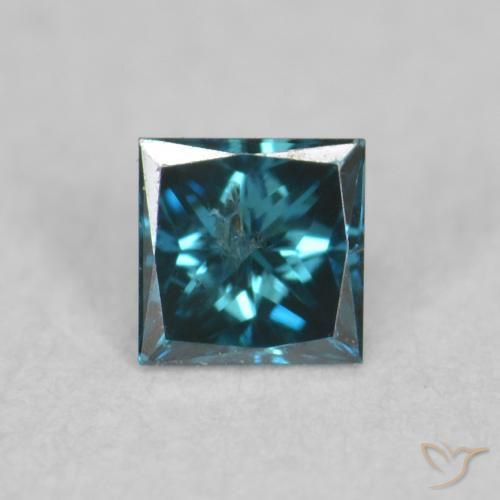 0.07ct 天然 蓝色 钻石, 正方形, VS