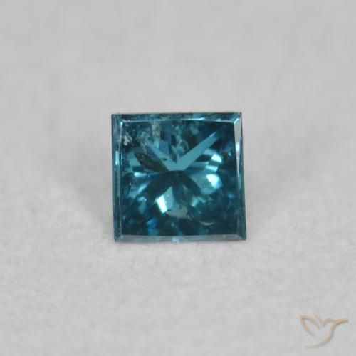 0.02ct 天然 蓝色 钻石, 正方形, VS