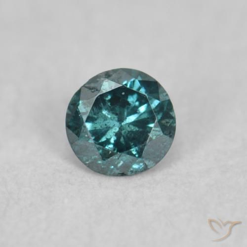 0.05ct 天然 蓝色 钻石, 圆形的, SI