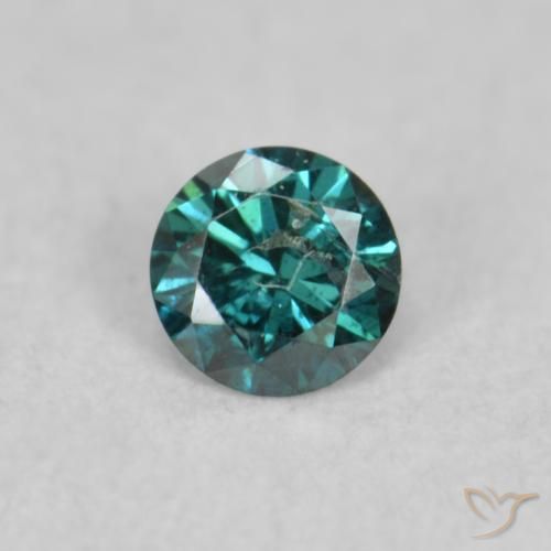 0.05ct 天然 绿色 钻石, 圆形的, SI