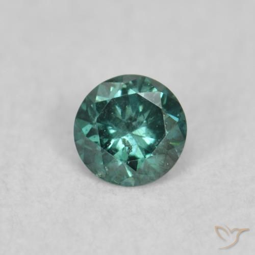 0.05ct 天然 绿色 钻石, 圆形的, SI