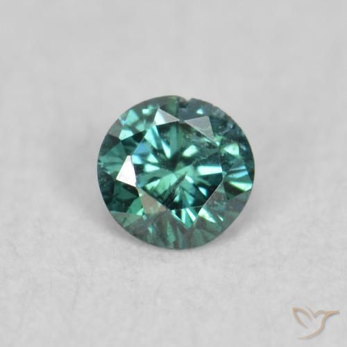 0.05ct 天然 绿色 钻石, 圆形的, SI