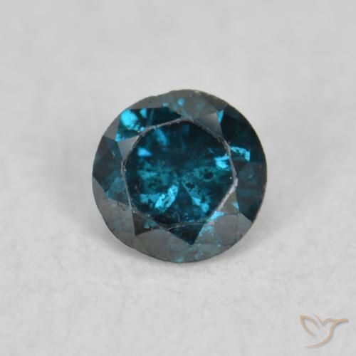 0.07ct 天然 蓝色 钻石, 圆形的, VS