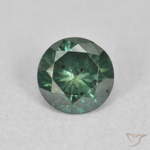 0.21ct 天然 绿色 钻石, 圆形的, VS-SI