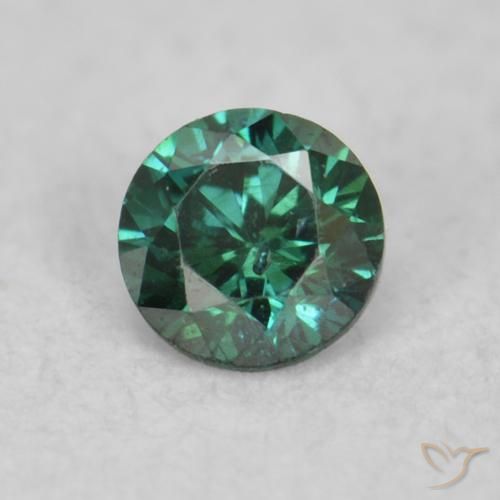 0.04ct 天然 绿色 钻石, 圆形的, VS-SI