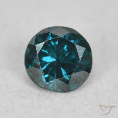 0.06ct 天然 蓝色 钻石, 圆形的, VS-SI