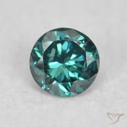 0.06ct 天然 绿色 钻石, 圆形的, VS-SI