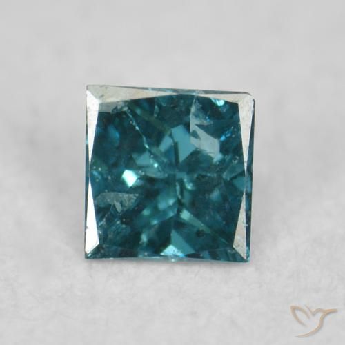 0.03ct 天然 蓝色 钻石, 正方形, VS-SI
