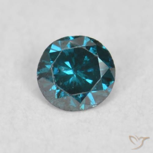 0.03ct 天然 蓝色 钻石, 圆形的, VS