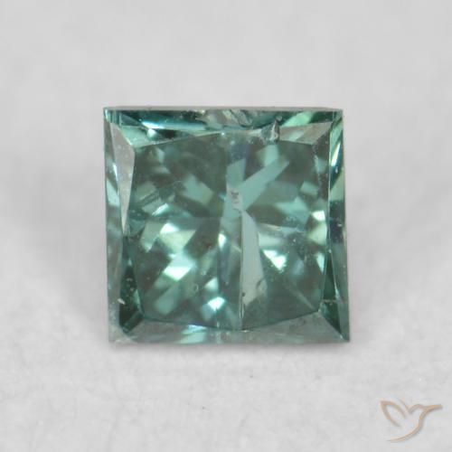 0.08ct 天然 绿色 钻石, 正方形, VS