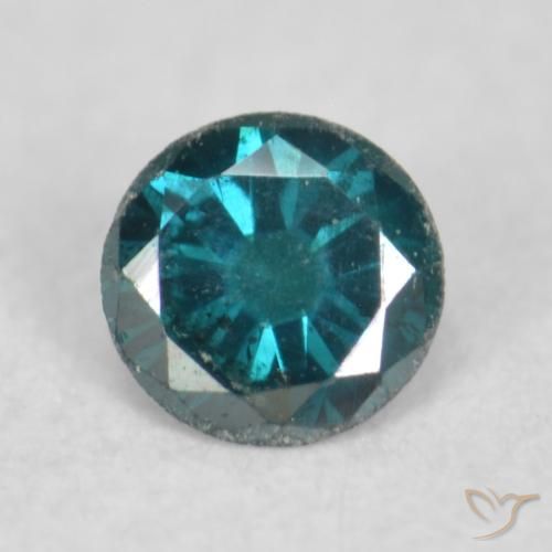 0.07ct 天然 蓝色 钻石, 圆形的, VS