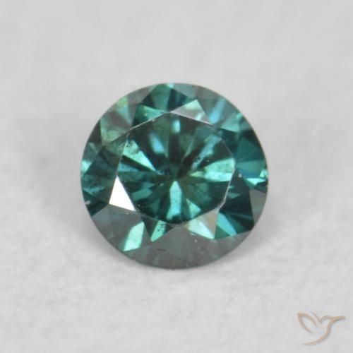 0.03ct 天然 绿色 钻石, 圆形的, VS