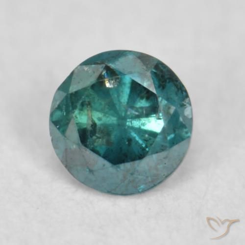 0.08ct 天然 绿色 钻石, 圆形的, SI
