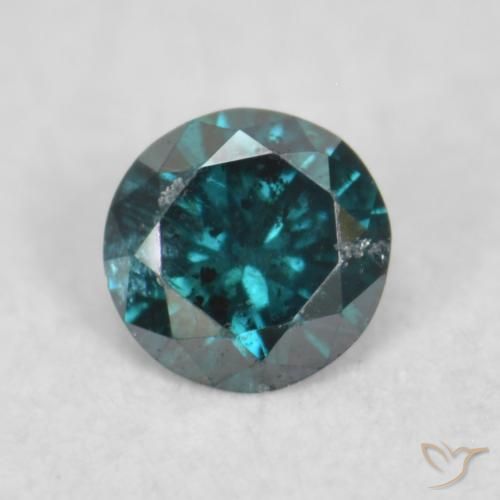 0.06ct 天然 蓝色 钻石, 圆形的, SI
