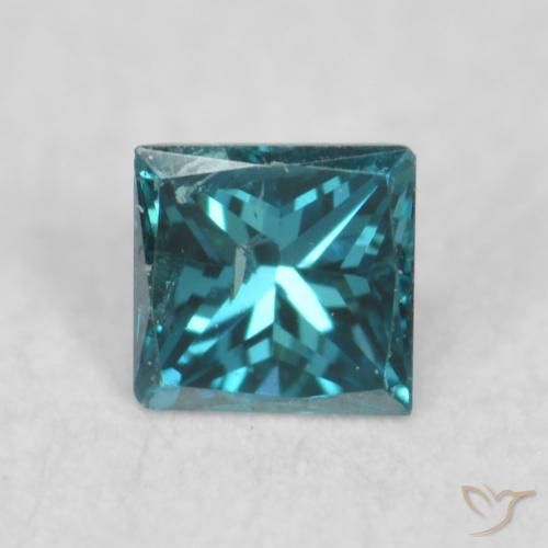0.06ct 天然 蓝色 钻石, 正方形, VS