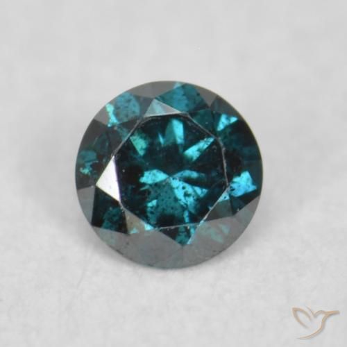 0.05ct 天然 蓝色 钻石, 圆形的, VS