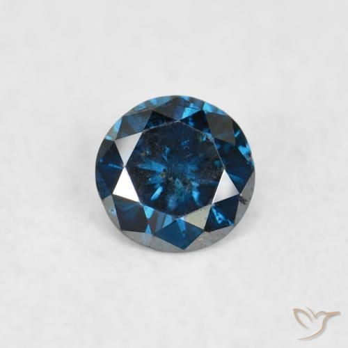 0.06ct 天然 蓝色 钻石, 圆形的, SI
