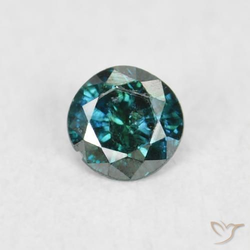 0.04ct 天然 绿色 钻石, 圆形的, SI