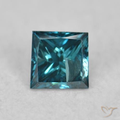 0.07ct 天然 蓝色 钻石, 正方形, VS