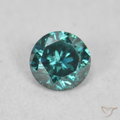 0.07ct 天然 绿色 钻石, 圆形的, VS