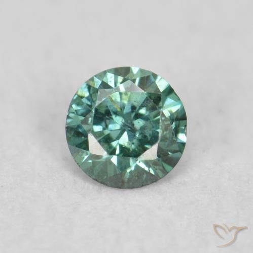 0.05ct 天然 绿色 钻石, 圆形的, VS