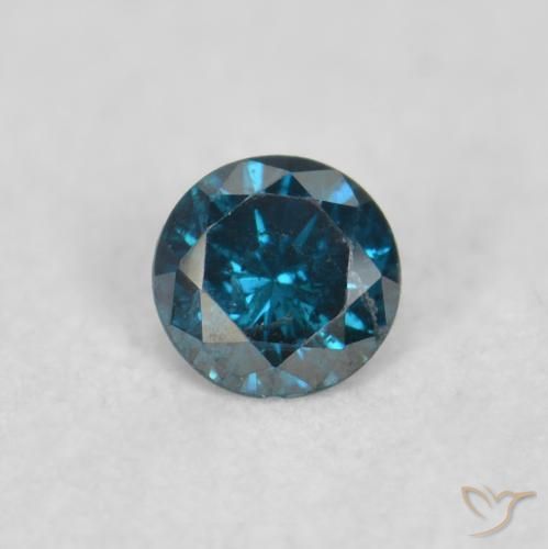 0.03ct 天然 蓝色 钻石, 圆形的, VS