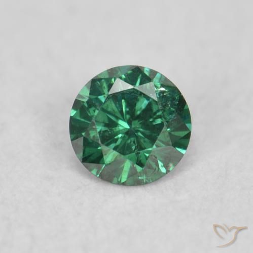 0.05ct 天然 绿色 钻石, 圆形的, VS