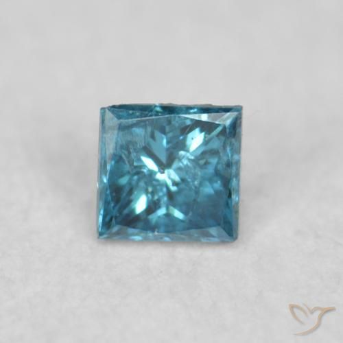 0.03ct 天然 蓝色 钻石, 正方形, VS