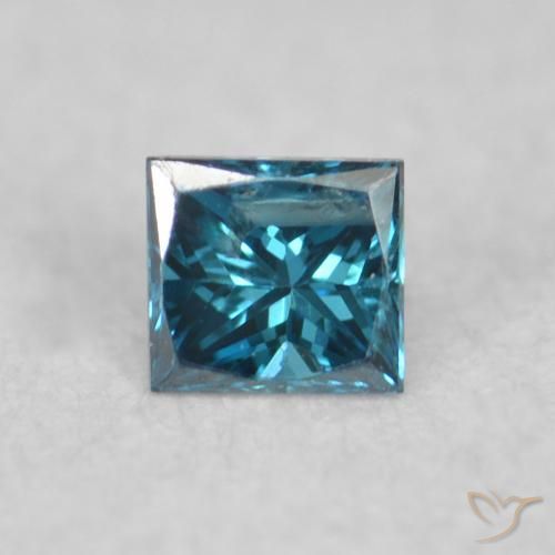 0.04ct 天然 蓝色 钻石, 正方形, VS