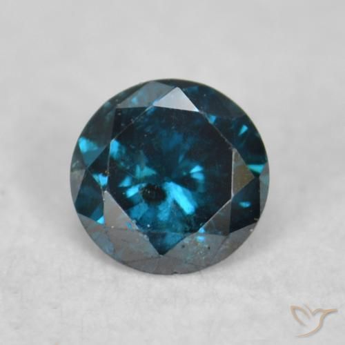 0.06ct 天然 蓝色 钻石, 圆形的, VS