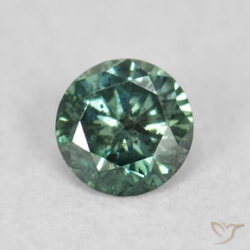 0.06ct 天然 绿色 钻石, 圆形的, VS