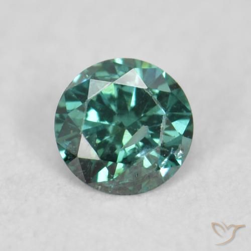 0.05ct 天然 绿色 钻石, 圆形的, VS