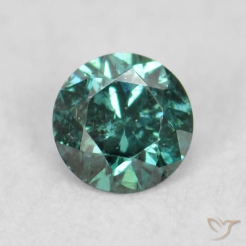 0.07ct 天然 绿色 钻石, 圆形的, VS