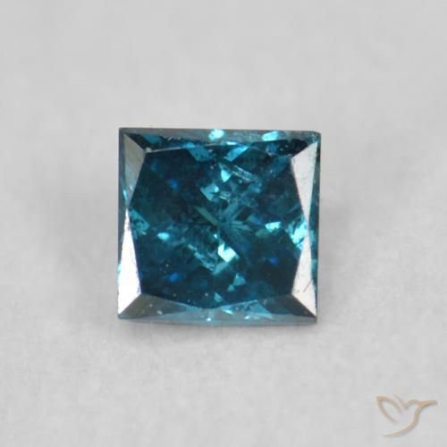 0.08ct 天然 蓝色 钻石, 正方形, VS-SI